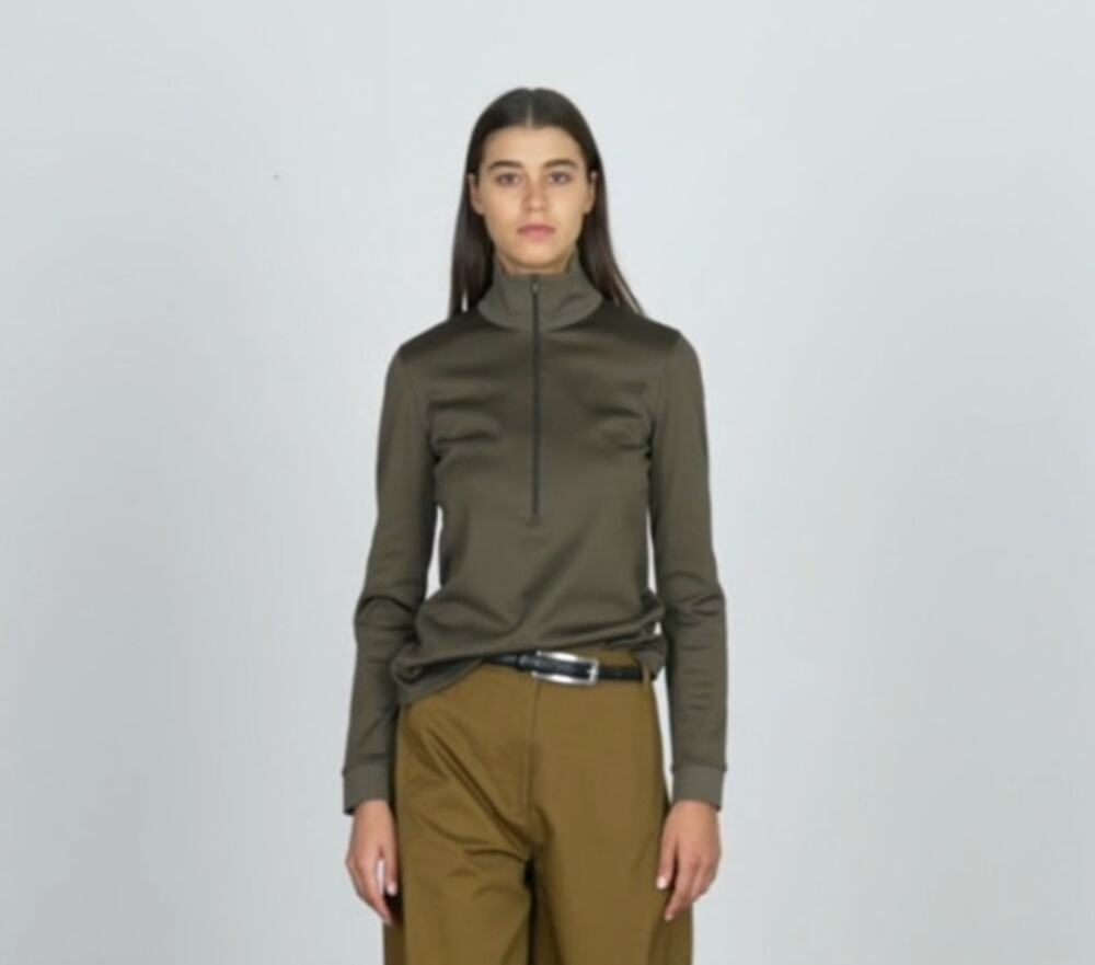 Tibi Half Zip Pullover Womens Sz XXS